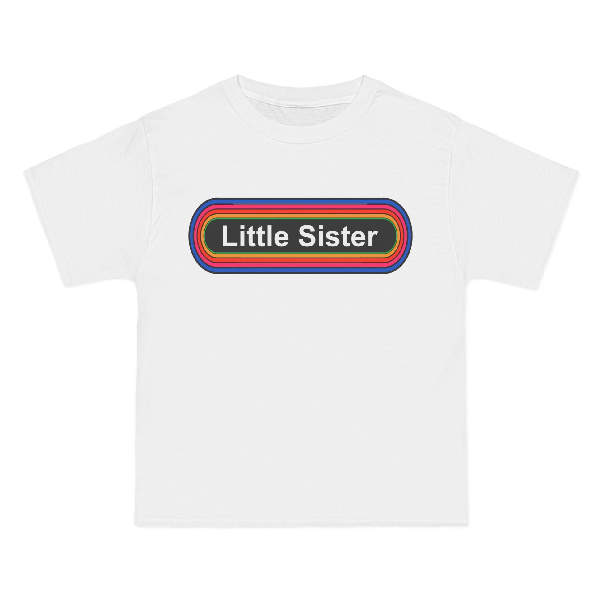 Little Sister T-Shirt: (Hanes Beefy-T 100% Preshrunk Cotton Custom Printed by TheGlassyLass.com