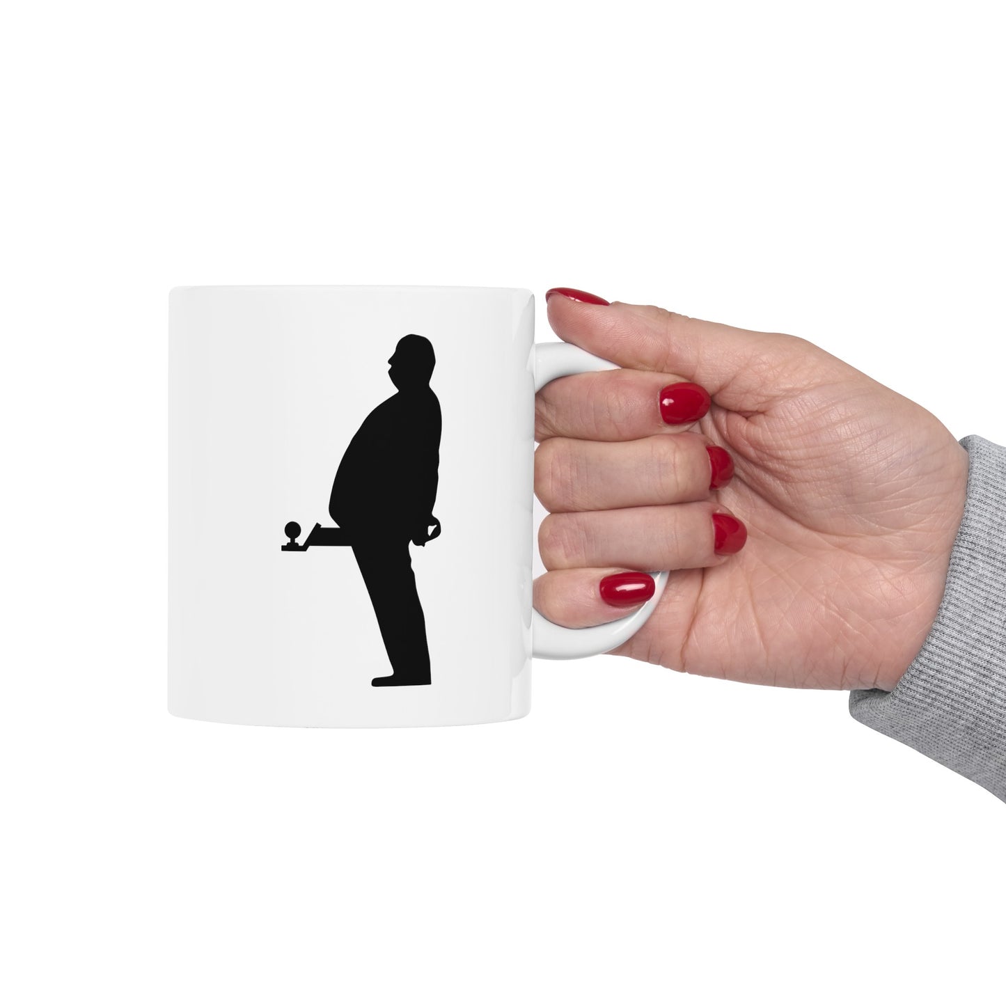 Hitchcock Presents Coffee Mug - Double Sided White Ceramic 11oz by TheGlassyLass.com