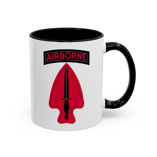 Delta Force Coffee Mug - Double Sided Black Accent White Ceramic 11oz by TheGlassyLass.com