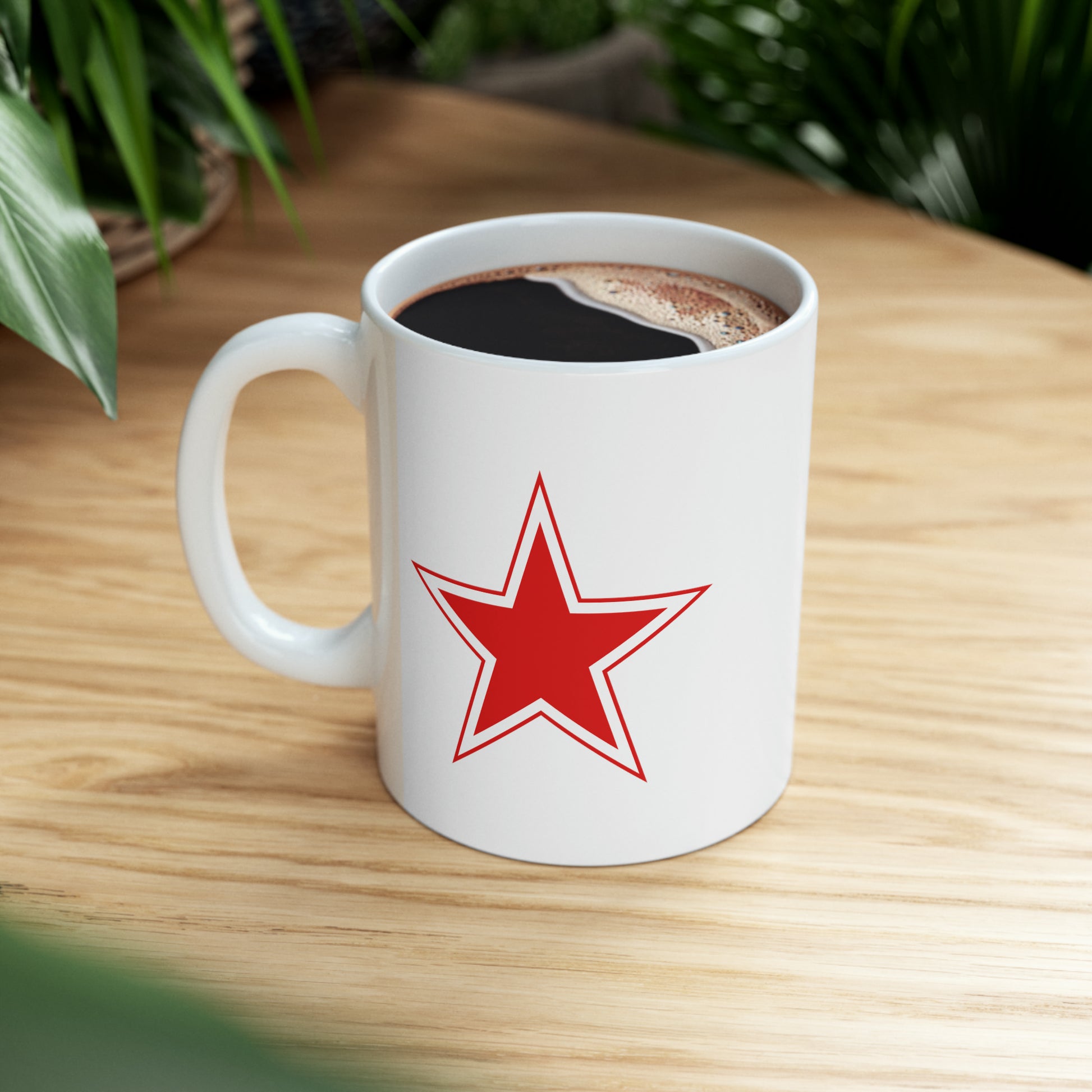 Russian Air Force Roundel Coffee Mug - Double Sided White Ceramic 11oz - By TheGlassyLass.com