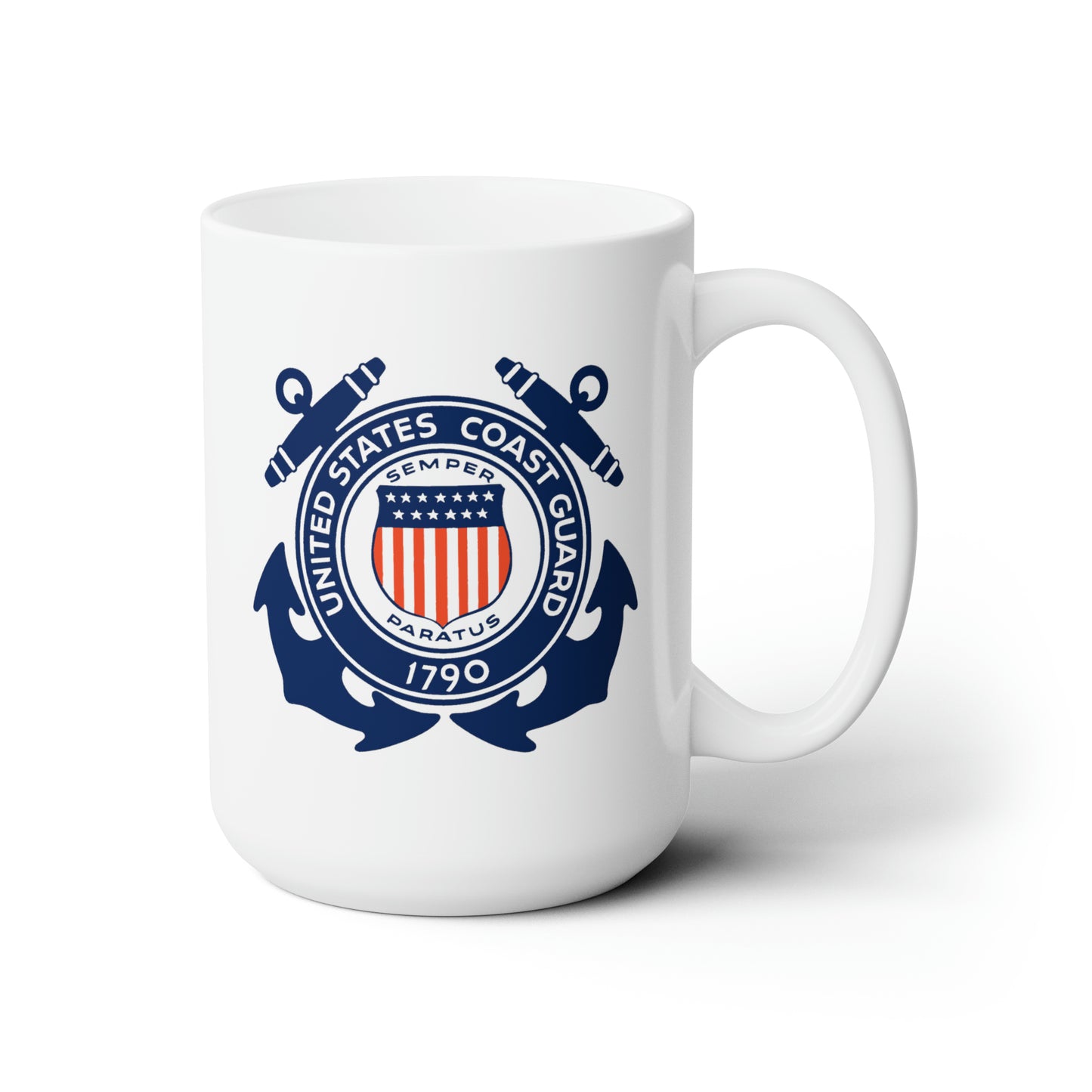 US Coast Guard Seal Coffee Mug - Double Sided White Ceramic 15oz by TheGlassyLass.com