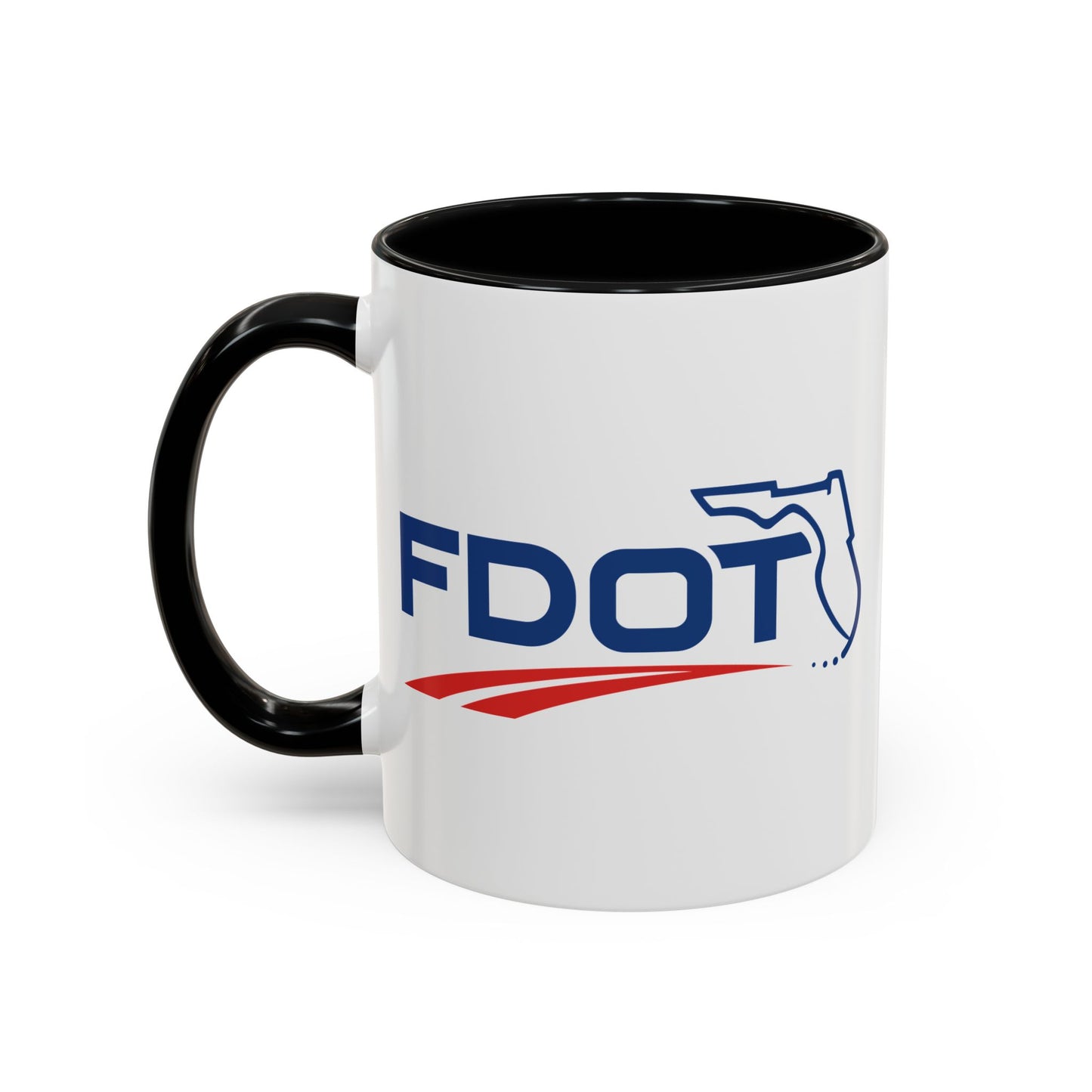 Florida Department of Transportation Coffee Mug - Double Sided Black Accent White Ceramic 11oz by TheGlassyLass.com