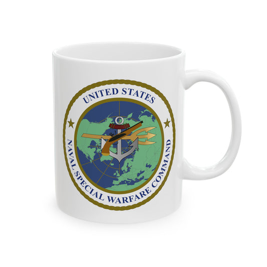 United States Naval Special Warfare Command Coffee Mug - Double Sided White Ceramic 11oz by TheGlassyLass.com
