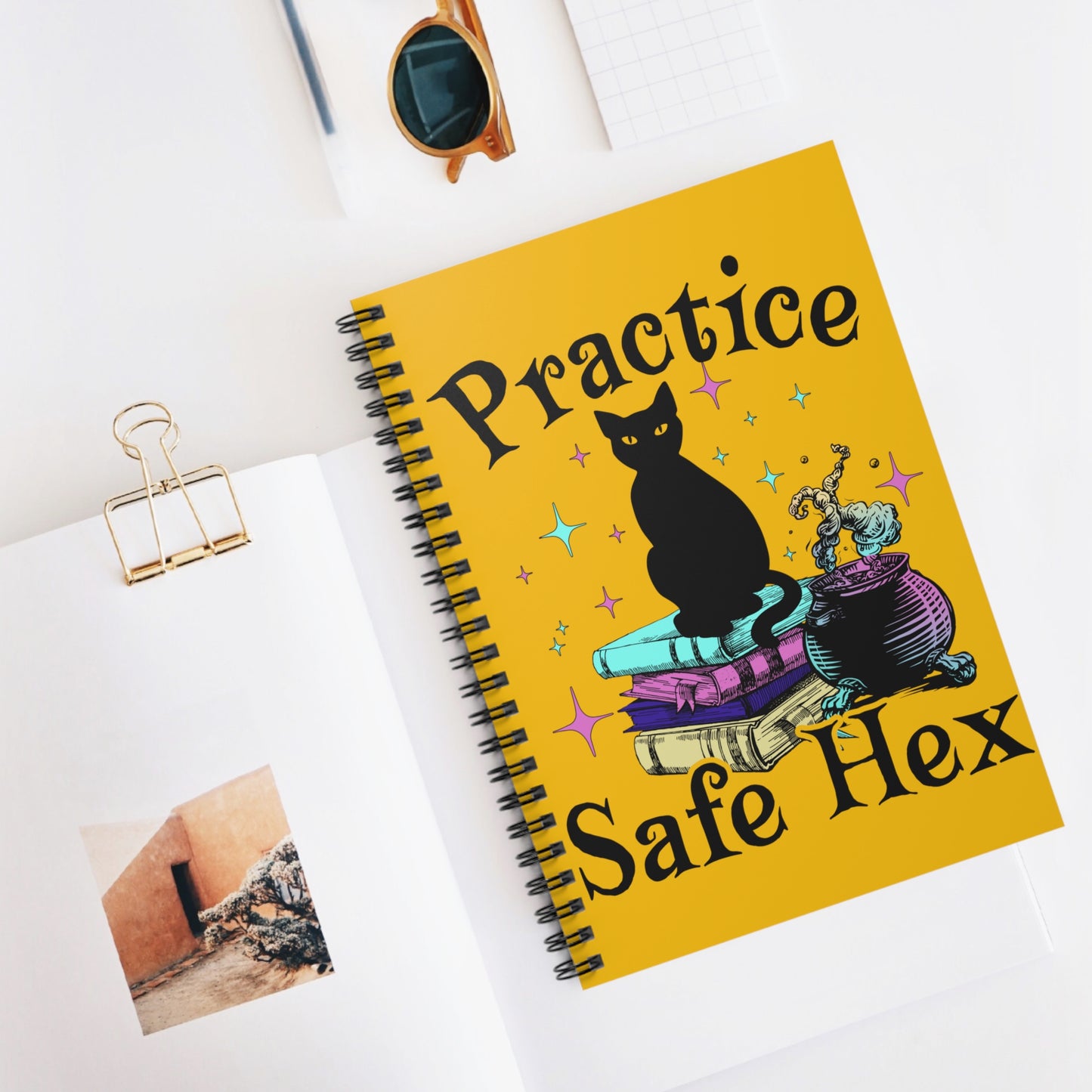 Practice Safe Hex: Spiral Notebook - Log Books - Journals - Diaries - and More Custom Printed by TheGlassyLass.com