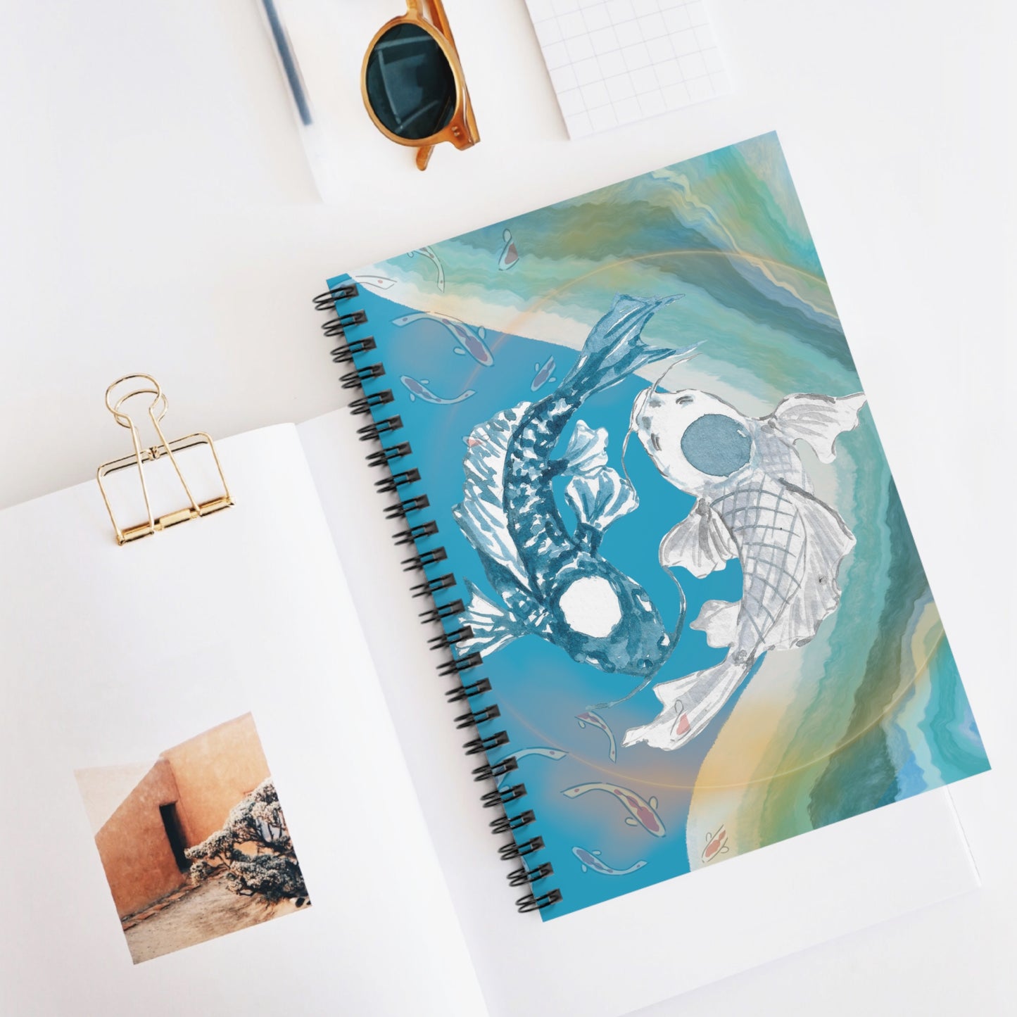 Playing Koi: Spiral Notebook - Log Books - Journals - Diaries - and More Custom Printed by TheGlassyLass