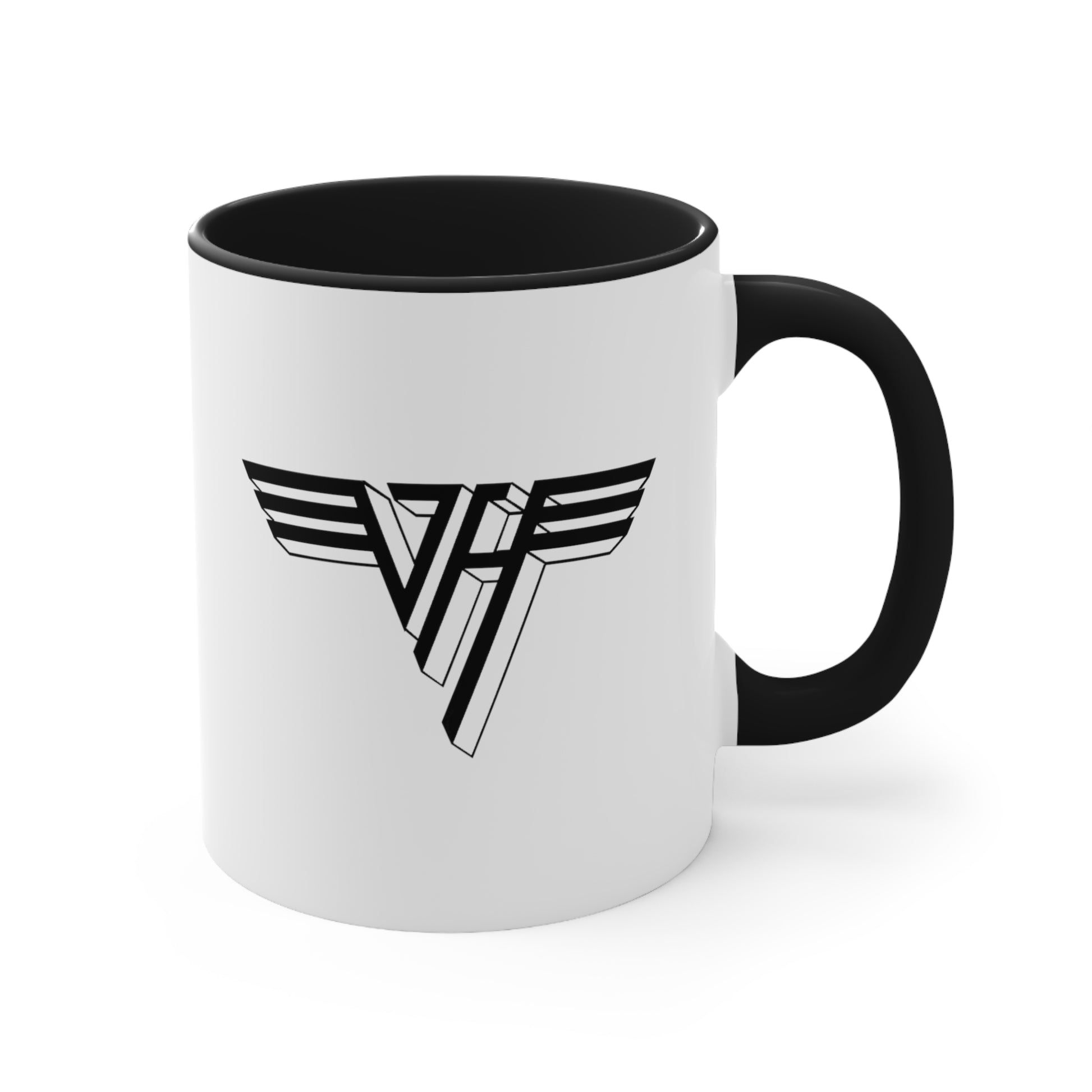 Van Halen Coffee Mug - Double Sided Black Accent White Ceramic 11oz by TheGlassyLass.com