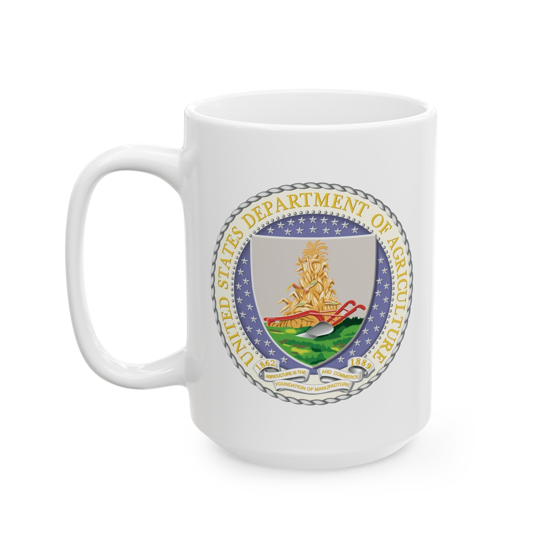 Department of Agriculture Mug - Double Sided White Ceramic 15oz by TheGlassyLass.com