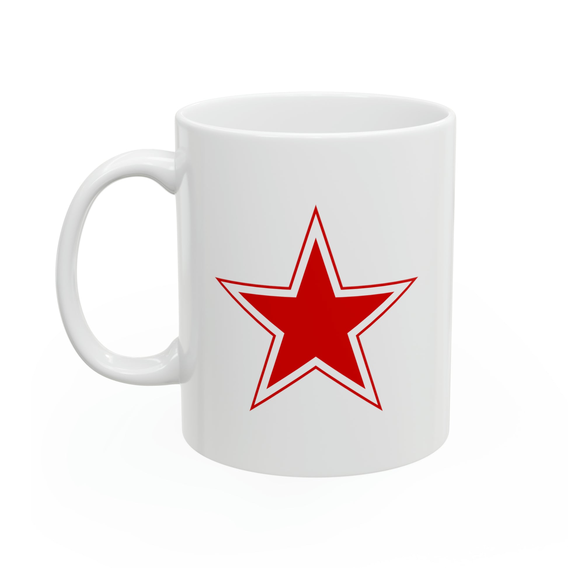 Russian Air Force Roundel Coffee Mug - Double Sided White Ceramic 11oz - By TheGlassyLass.com