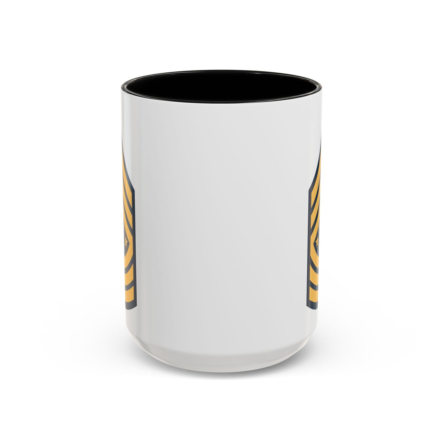 Sergeant Major of the Army (E-9S) Stripes Coffee Mug - Double Sided Print, Black Accent White Ceramic, 15oz by TheGlassyLass.com