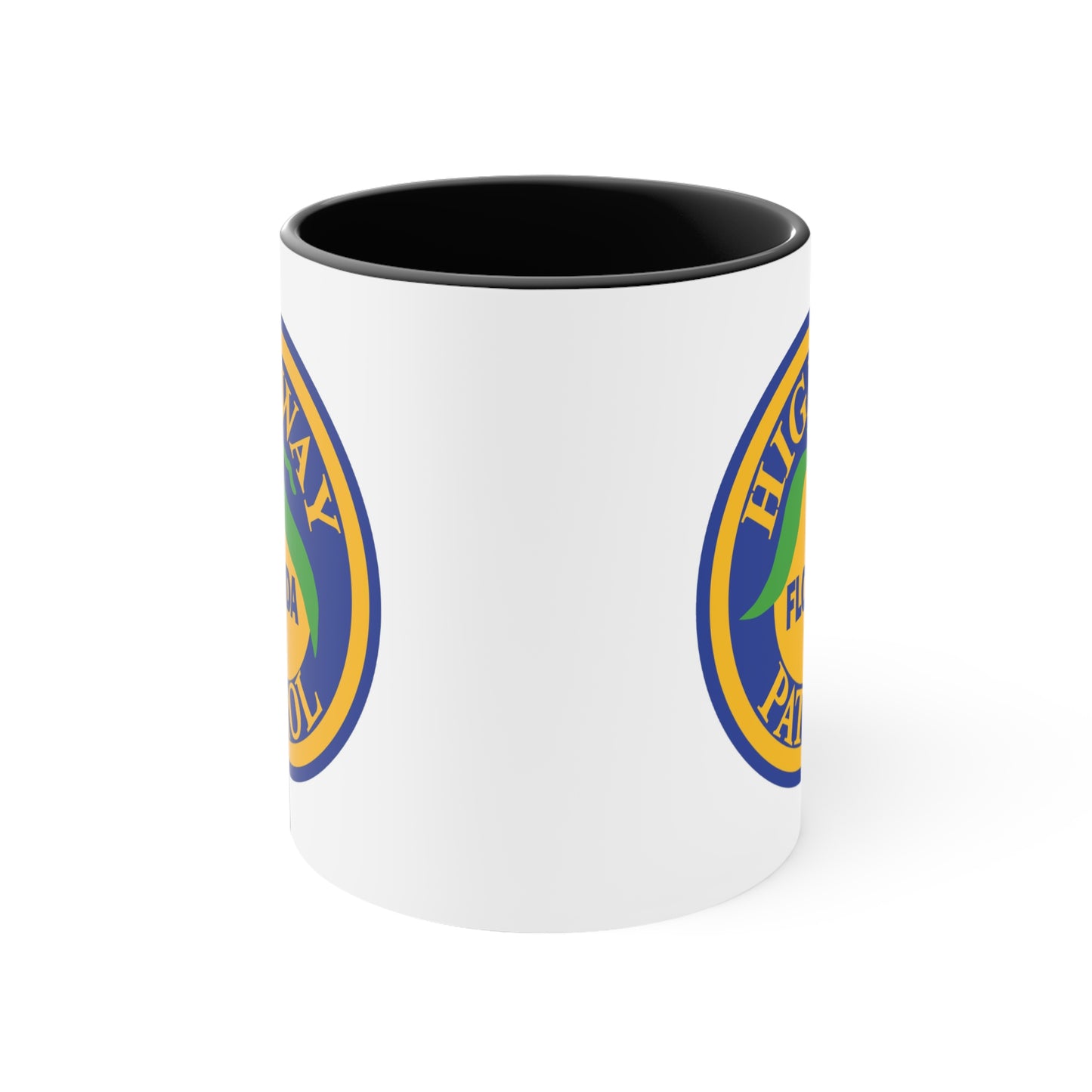 Florida Highway Patrol Coffee Mug - Double Sided Black Accent White Ceramic 11oz by TheGlassyLass.com