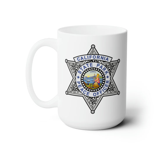 California State Parks Peace Officer Coffee Mug - Double Sided White Ceramic 15oz by TheGlassyLass