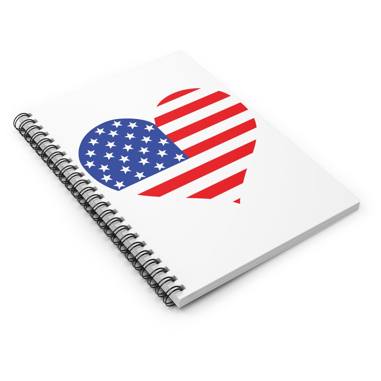 Flag Heart: Spiral Notebook - Log Books - Journals - Diaries - and More Custom Printed by TheGlassyLass