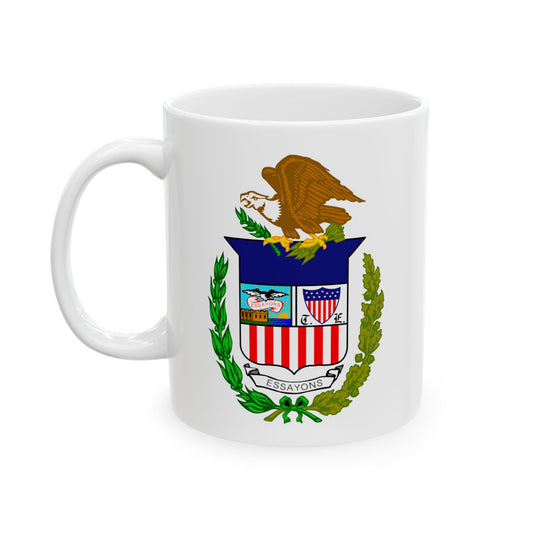 Army Corps of Engineers Coat of Arms Coffee Mug - Double Sided Print, White Ceramic, 11oz by TheGlassyLass.com