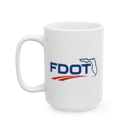 Florida Department of Transportation Coffee Mug - Double Sided White Ceramic 15oz by TheGlassyLass.com