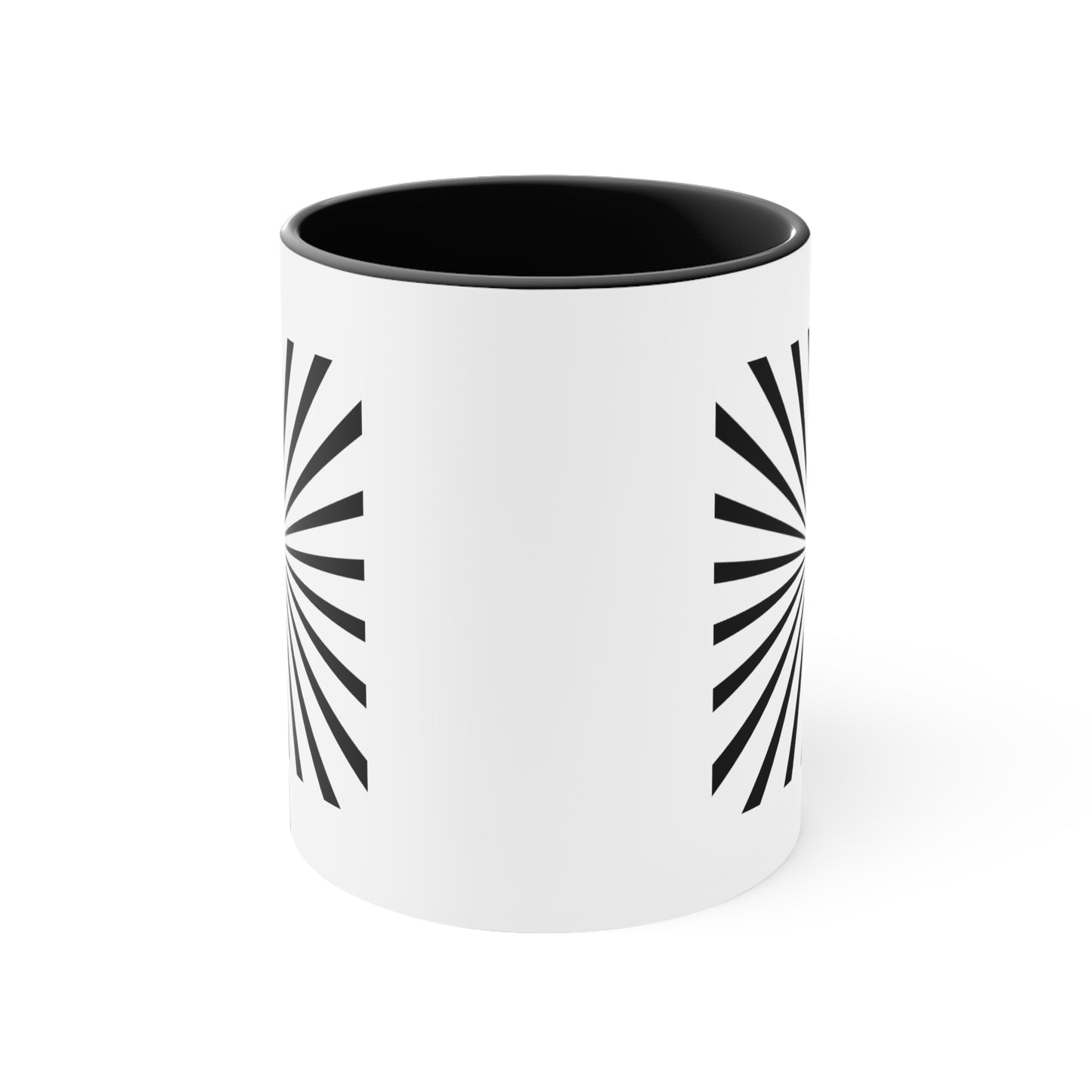 Hypnotize Coffee Mug - Duble Sided Black Accent White Ceramic 11oz by TheGlassyLass.com