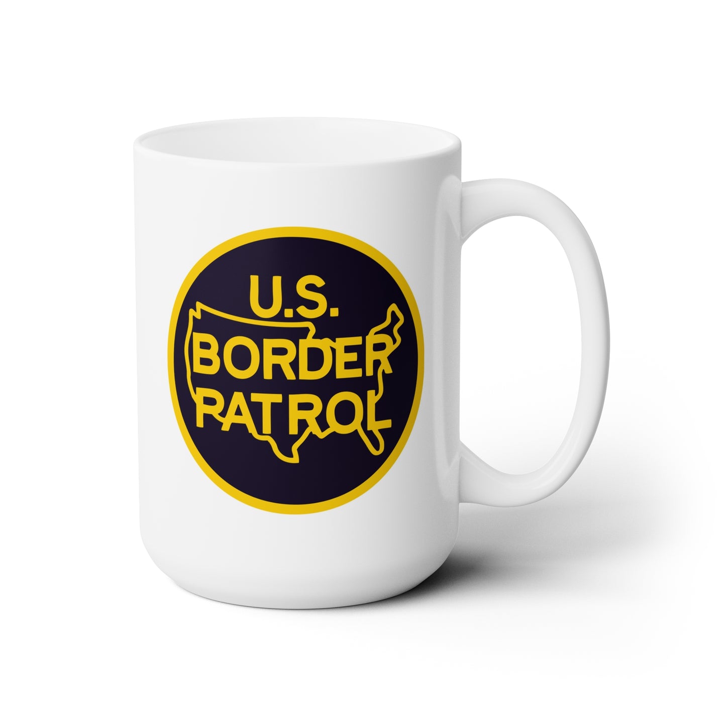 US Border Patrol Coffee Mug - Double Sided White Ceramic 15oz by TheGlassyLass.com