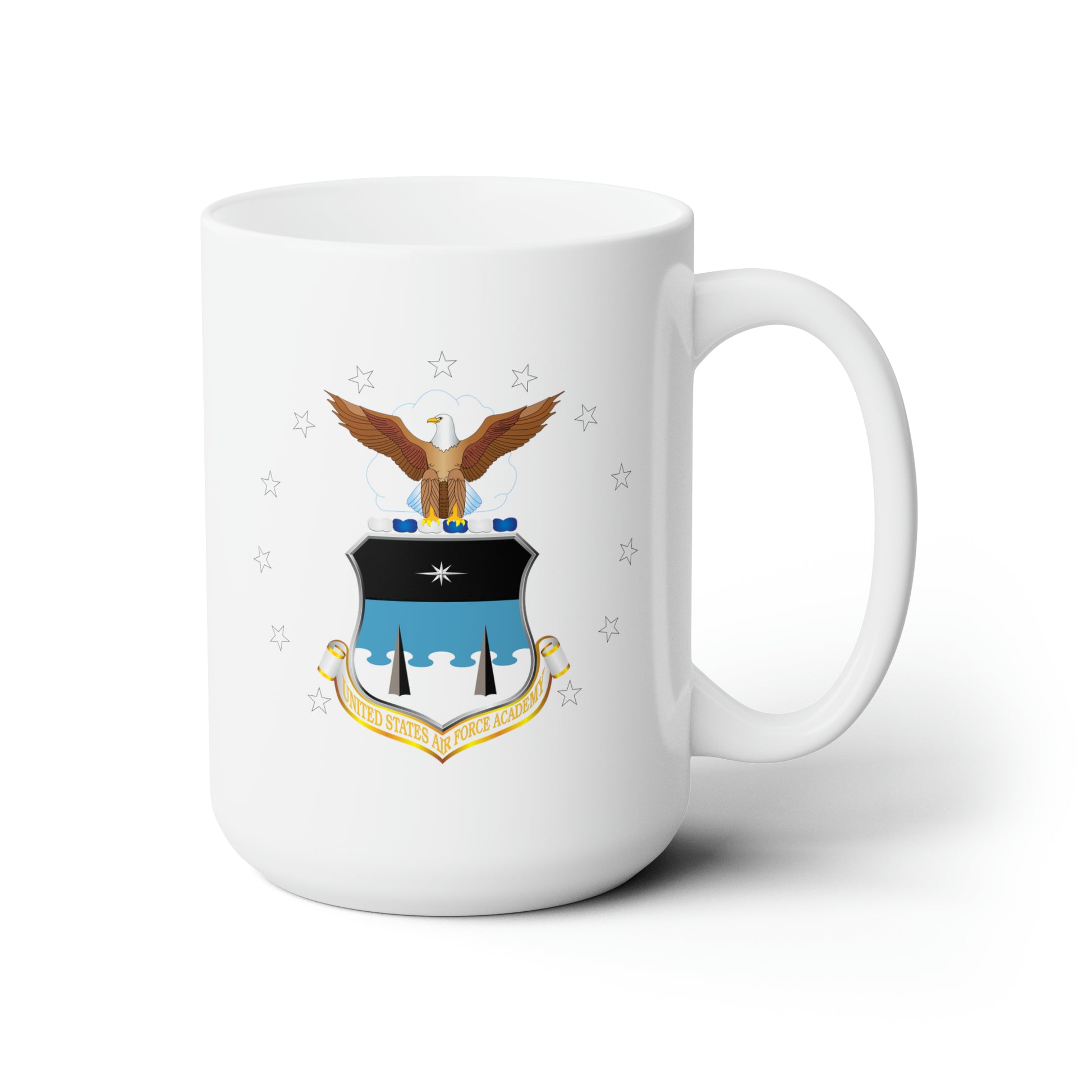 US Air Force Academy Coffee Mug - Double Sided White Ceramic 15oz by TheGlassyLass.com