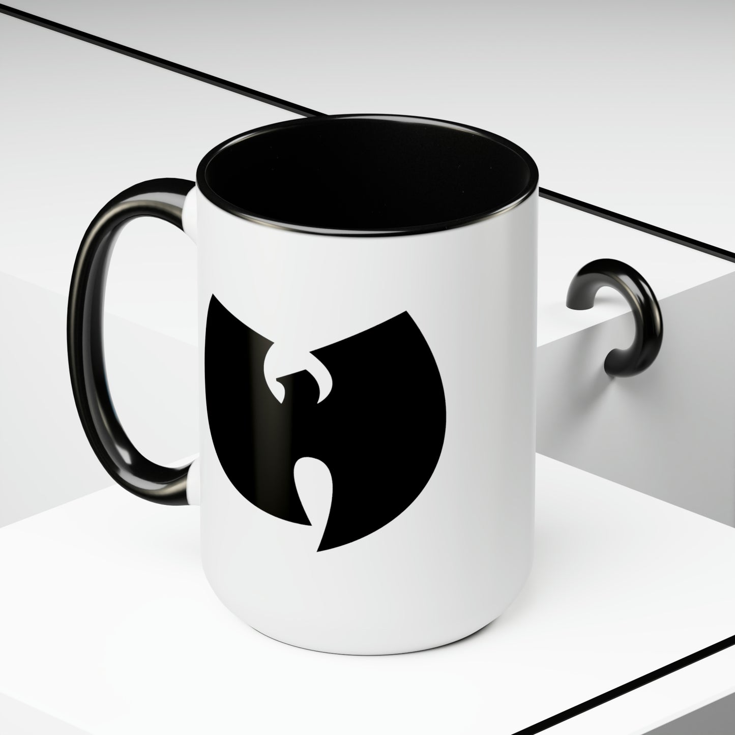 Wu-Tang Black Coffee Mug - Double Sided Black Accent White Ceramic 15oz by TheGlassyLass.com