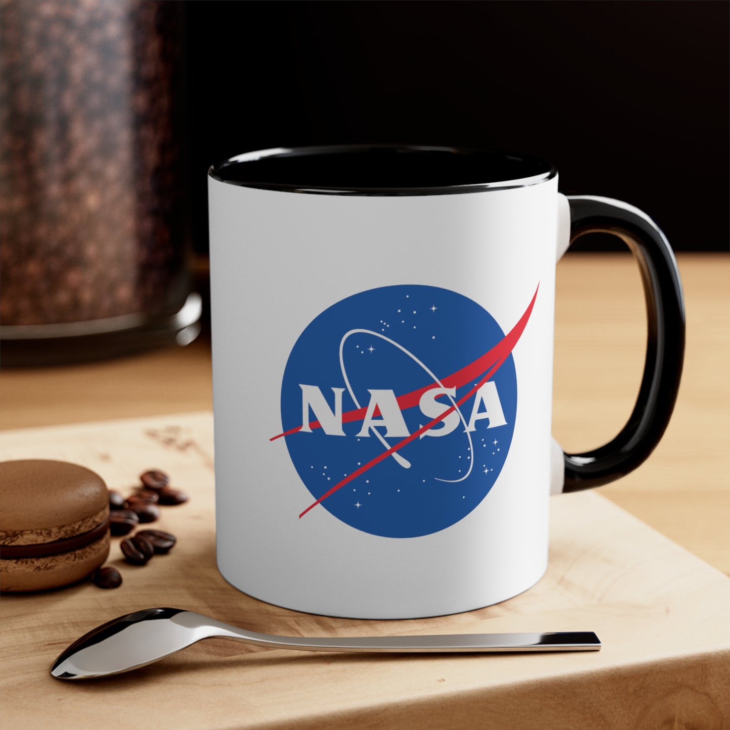 NASA Seal Coffee Mug - Double Sided Black Accent 11oz by TheGlassyLass.com