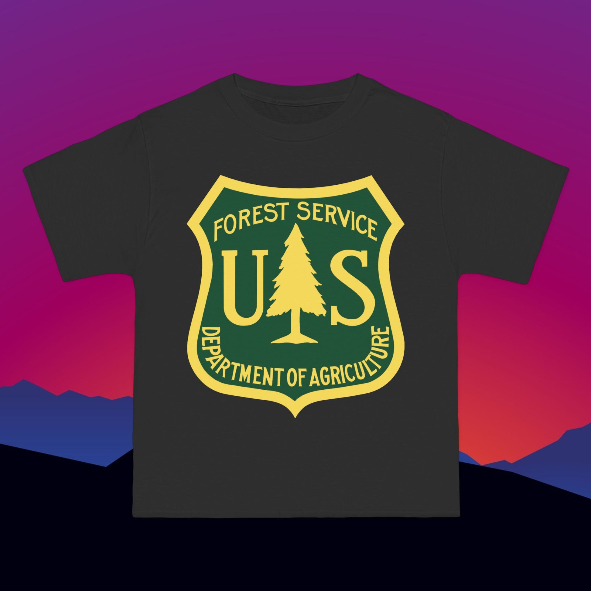 Forest Service T-Shirt: (Hanes Beefy-T 100% Preshrunk Cotton Custom Printed by TheGlassyLass.com