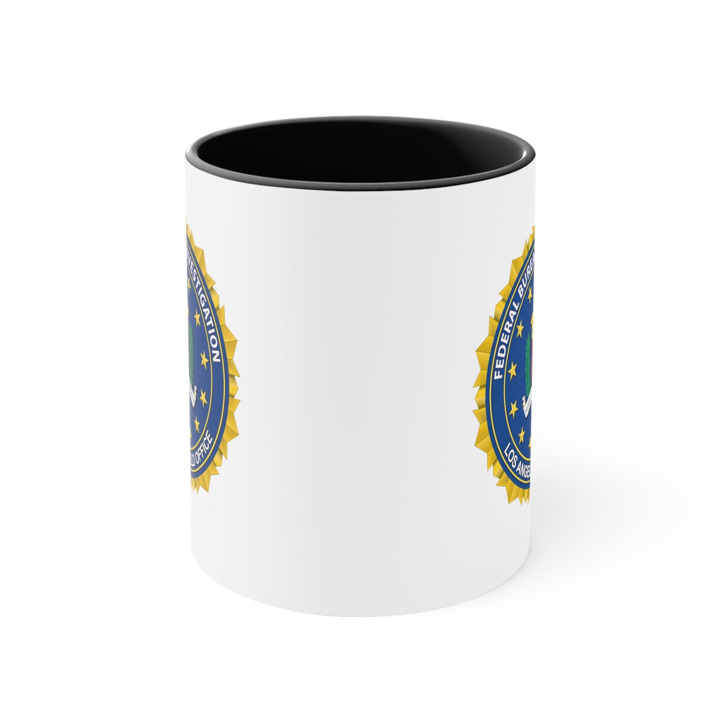 The FBI Los Angeles Field Office Coffee Mug - Double Sided Black Accent Ceramic 11oz by TheGlassyLass.com