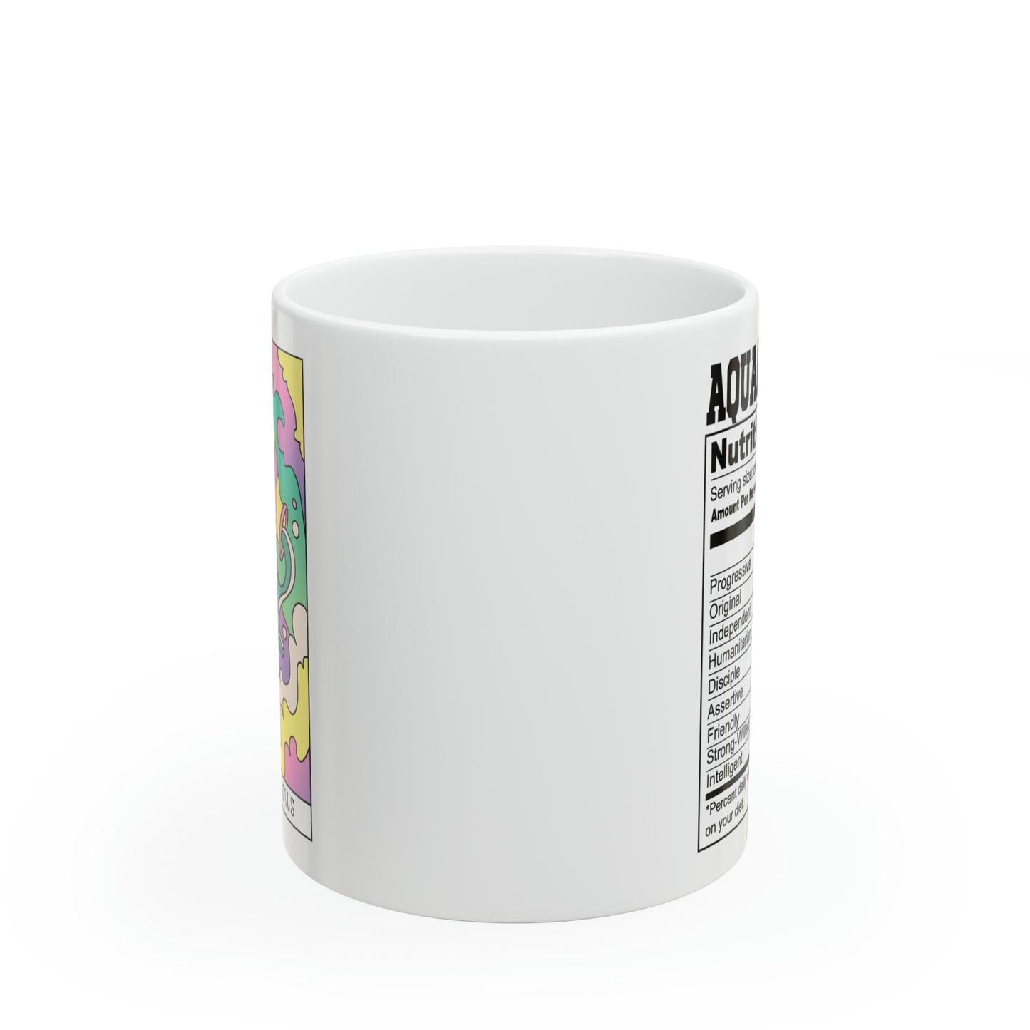 Aquarius Tarot Card Coffee Mug - Double Sided 11oz White Ceramic by TheGlassyLass.com