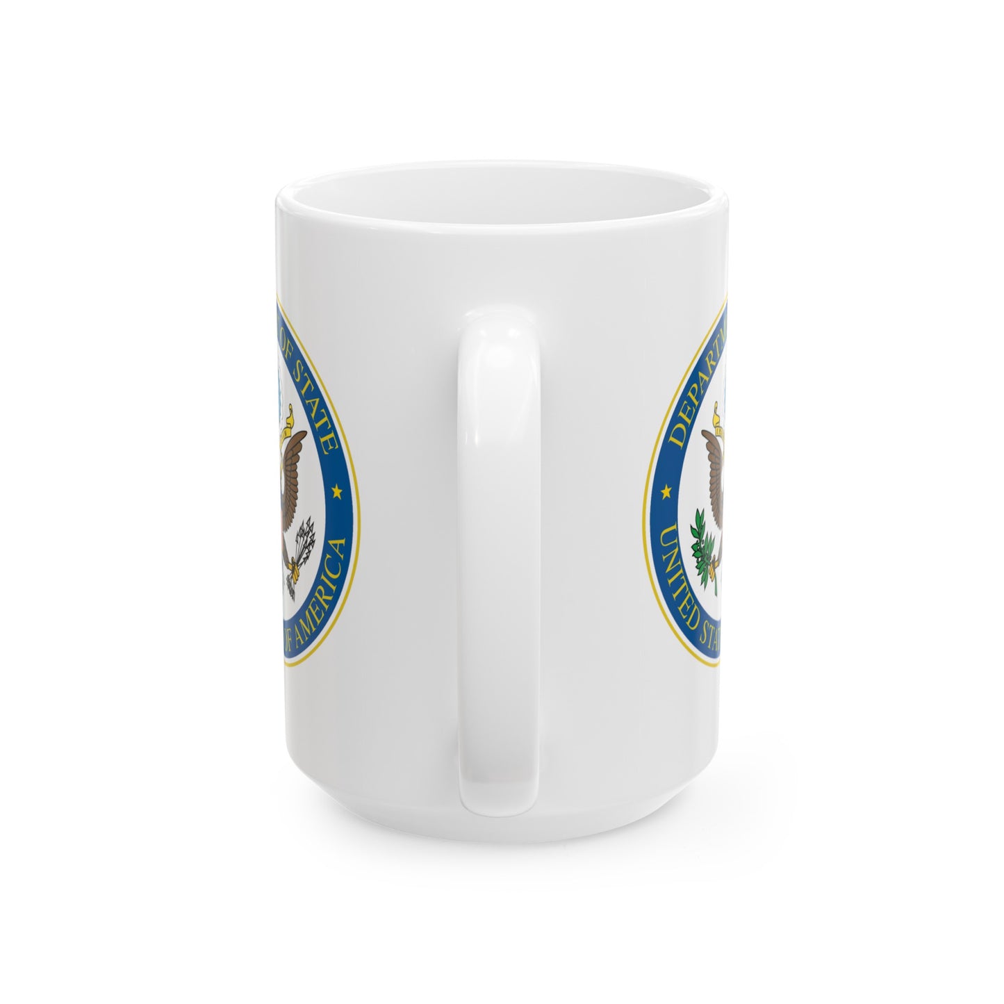 Department of State Coffee Mug - Double Sided White Ceramic 15oz by TheGlassyLass.com