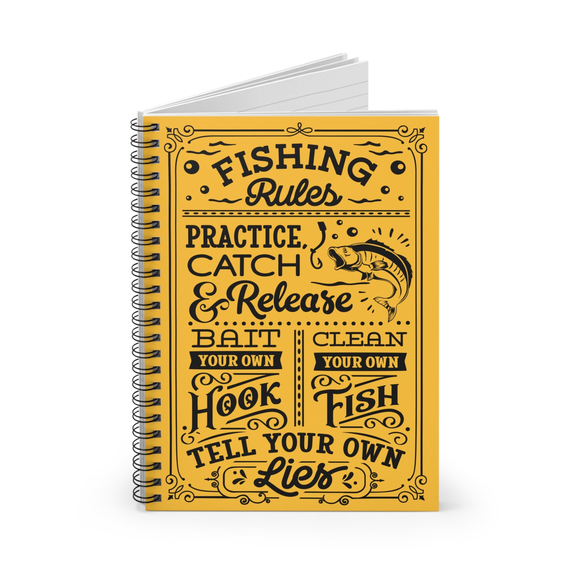 Fishing Rules: Spiral Notebook - Log Books - Journals - Diaries - and More Custom Printed by TheGlassyLass.com
