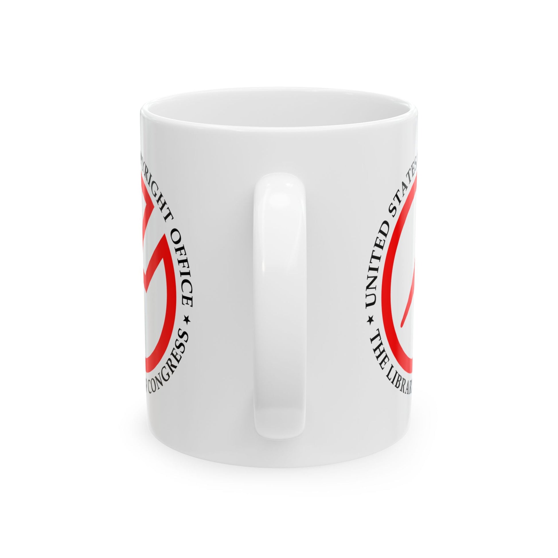 United State Copyright Office Coffee Mug - Double Sided Print, White Ceramic, 11oz by TheGlassyLass.com