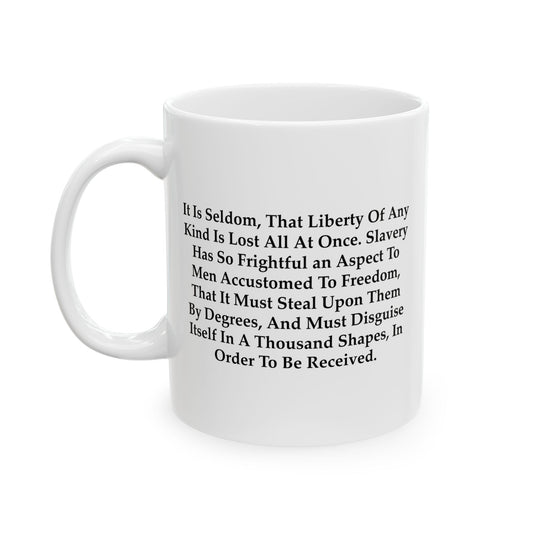 Liberty Lost Coffee Mug - Double Sided White Ceramic 11oz by TheGlassyLass.com
