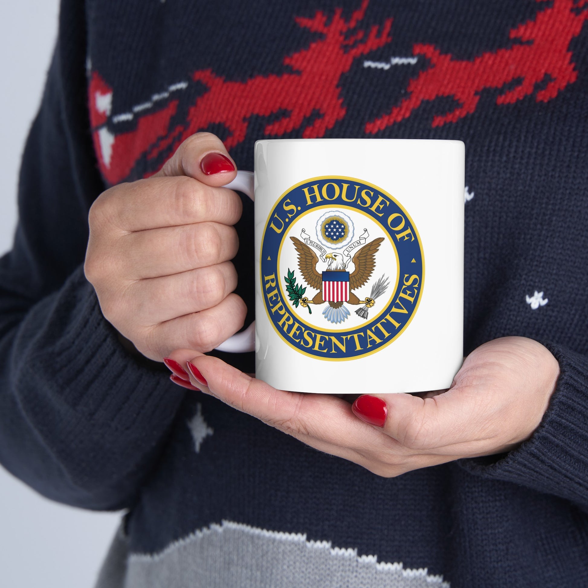 US House of Representatives Coffee Mug - Double Sided White Ceramic 11oz by TheGlassyLass.com