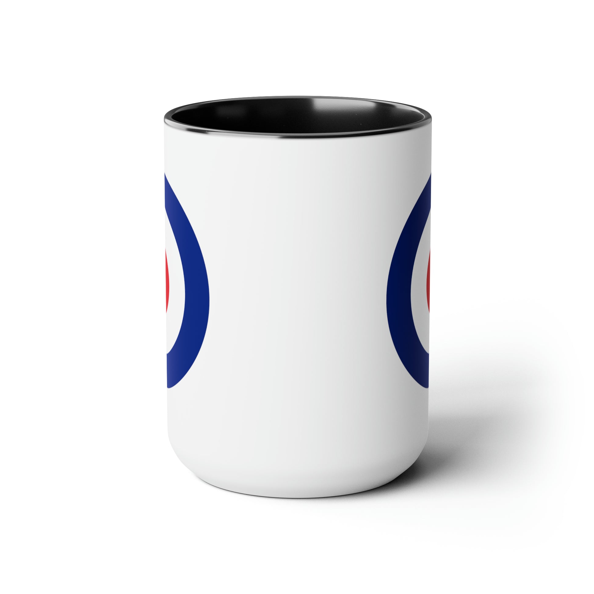 RAF Royal Air Force Roundel Coffee Mug - Double Sided Black Accent Ceramic 15oz - by TheGlassyLass.com