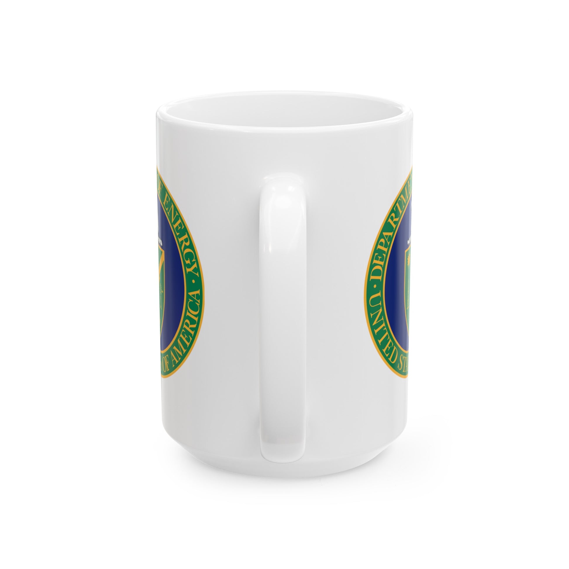 Department of Energy Coffee Mug - Double Sided White Ceramic 15oz by TheGlassyLass.com