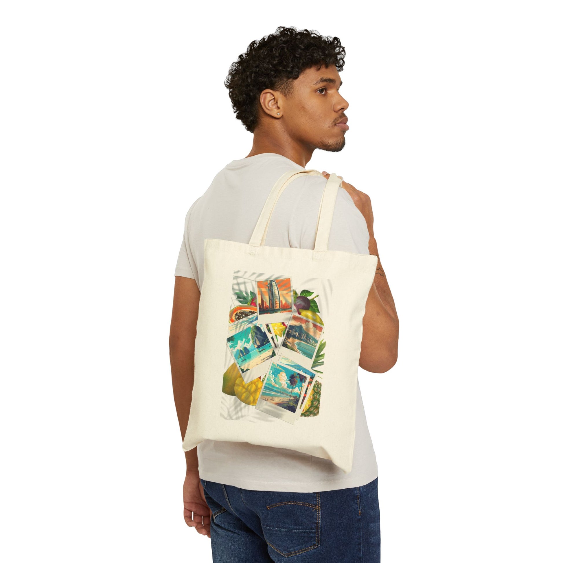 Around the World Tote Bag - Heavyweight 100% Cotton Canvas by TheGlassyLass.com
