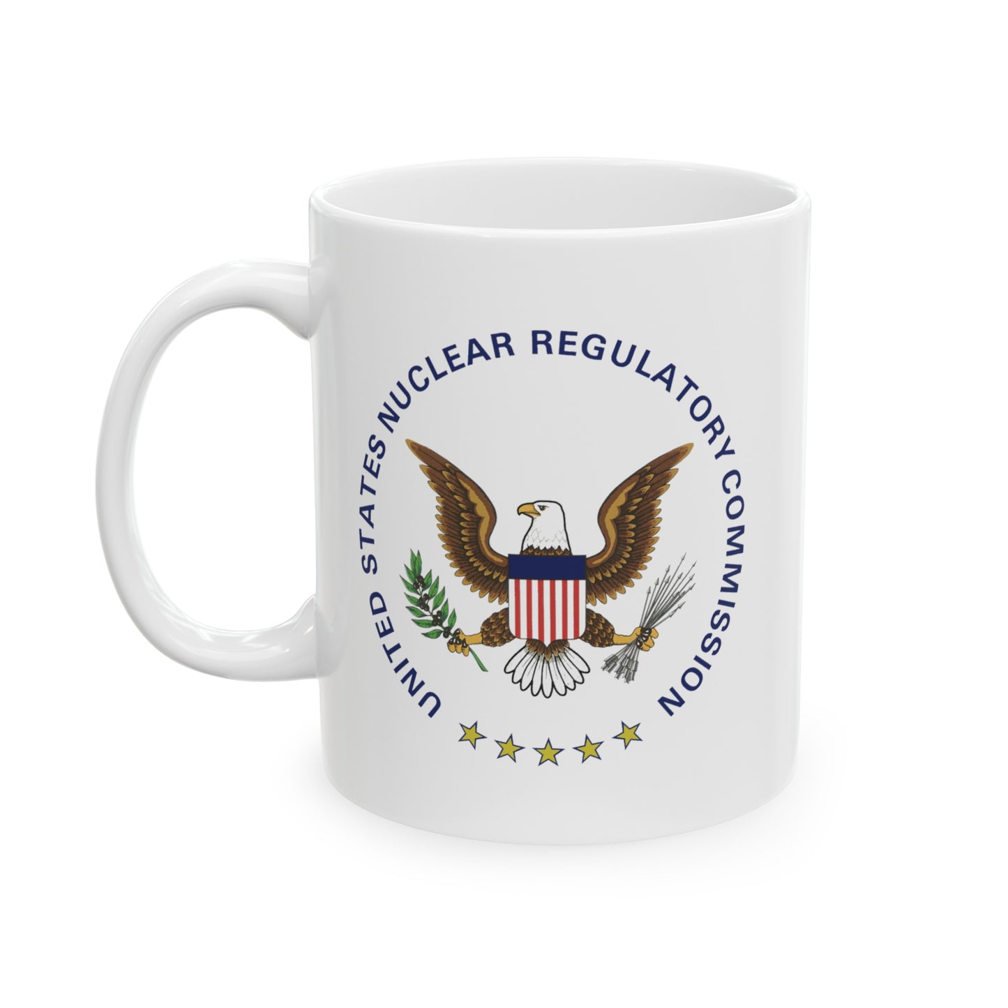 US NRC Coffee Mug - Double Sided White Ceramic 11oz by TheGlassyLass.com