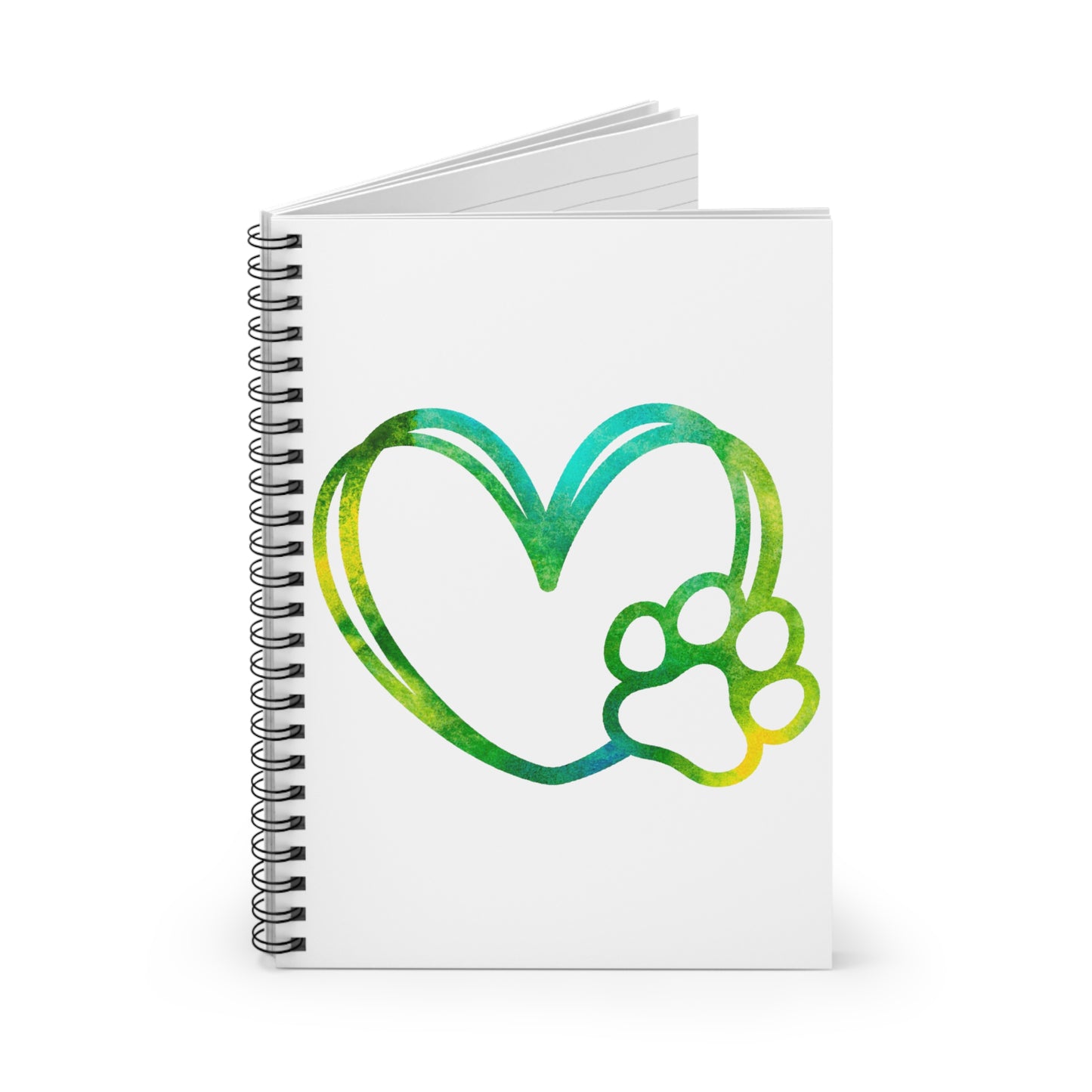 Paw Heart: Spiral Notebook - Log Books - Journals - Diaries - and More Custom Printed by TheGlassyLass.com