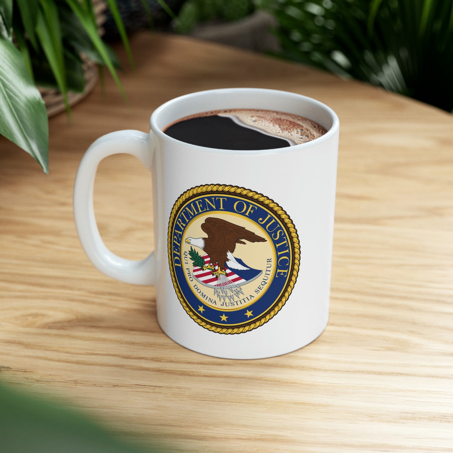 Department of Justice Coffee Mug - Double Sided White Ceramic 11oz by TheGlassyLass.com