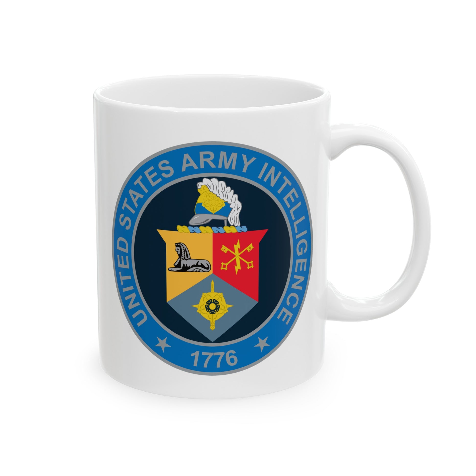 United States Army Intelligence Coffee Mug - Double Sided White Ceramic 11oz by TheGlassyLass.com