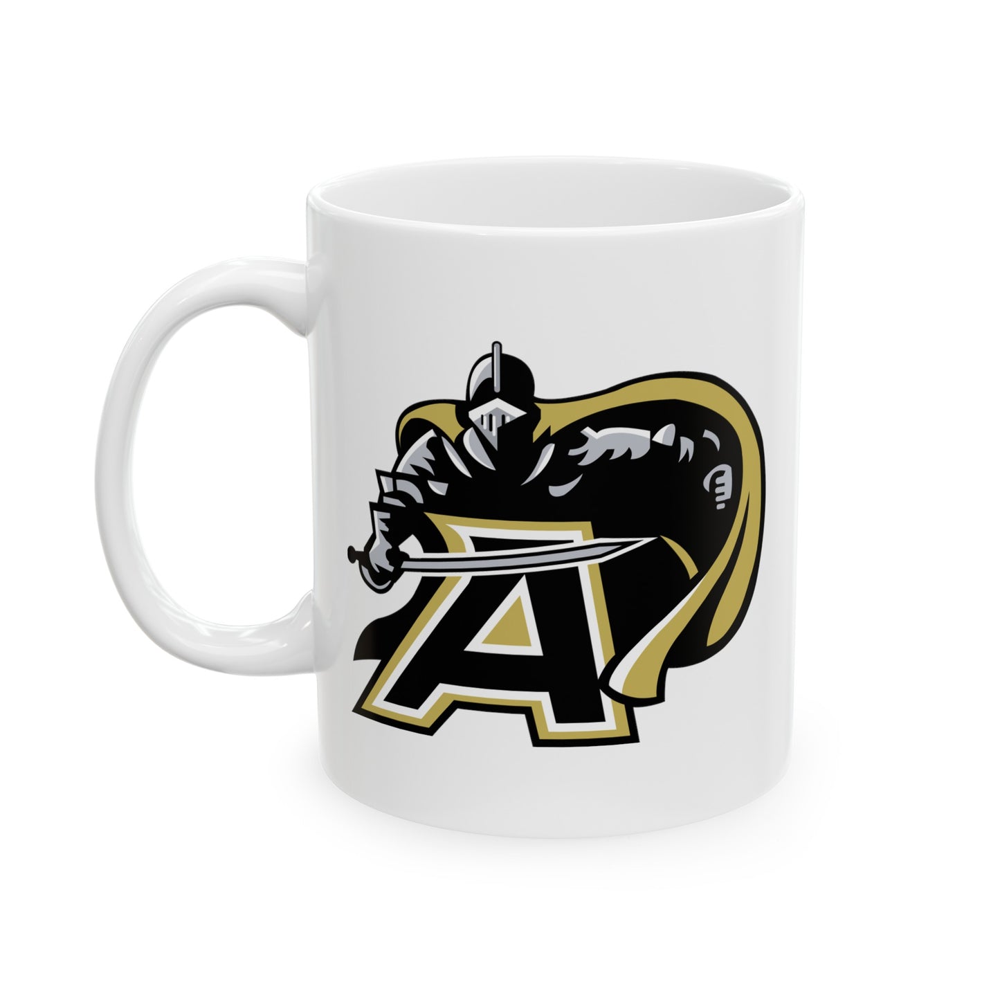 US Army Black Knights - Double Sided White Ceramic Coffee Mug 11oz by TheGlassyLass.com