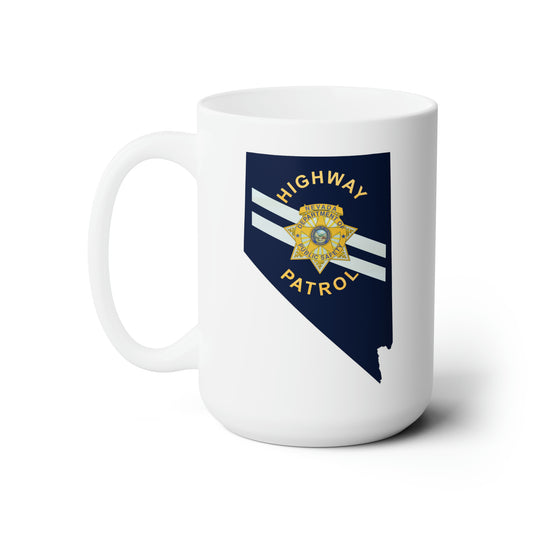 Nevada Highway Patrol Coffee Mug - Double Sided White Ceramic 15oz by TheGlassyLass.com