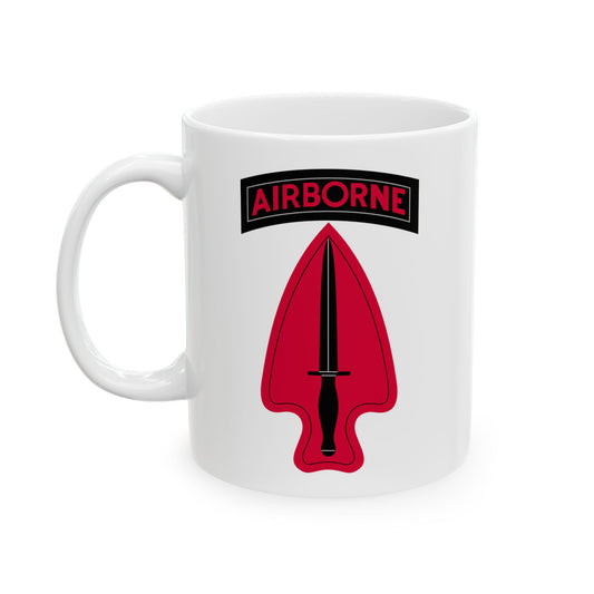 Delta Force Coffee Mug - Double Sided White Ceramic 11oz by TheGlassyLass.com