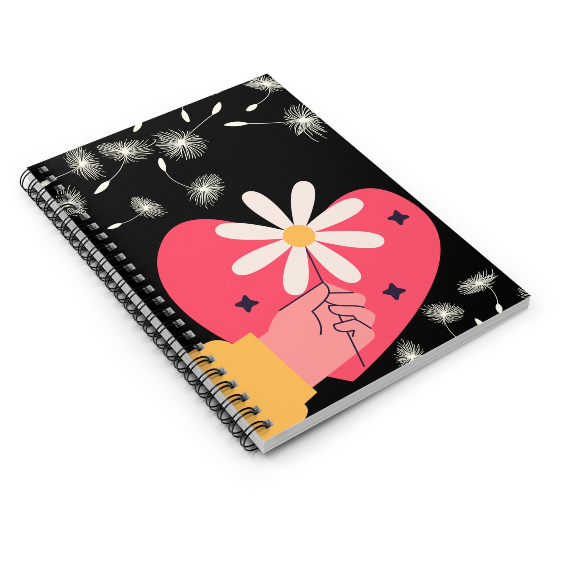 Daisy Heart: Spiral Notebook - Log Books - Journals - Diaries - and More Custom Printed by TheGlassyLass.com