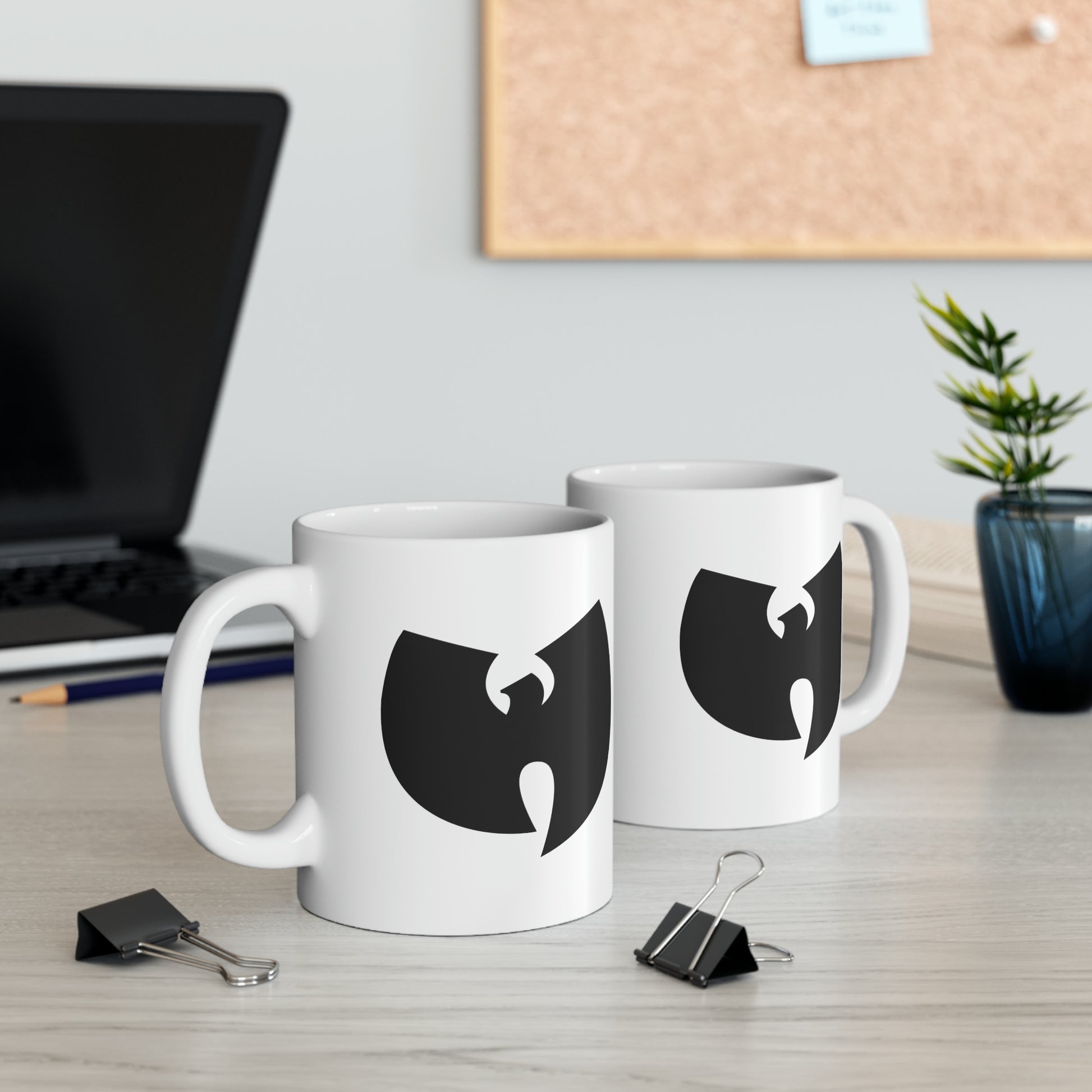 Wu-Tang Black Coffee Mug - Double Sided White Ceramic 11oz by TheGlassyLass.com