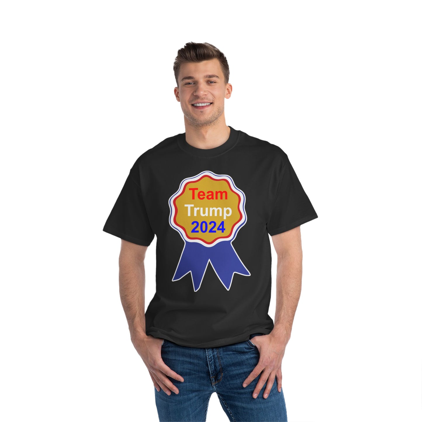 Team Trump T-Shirt: (Hanes Beefy-T 100% Preshrunk Cotton) Custom Printed by TheGlassyLass