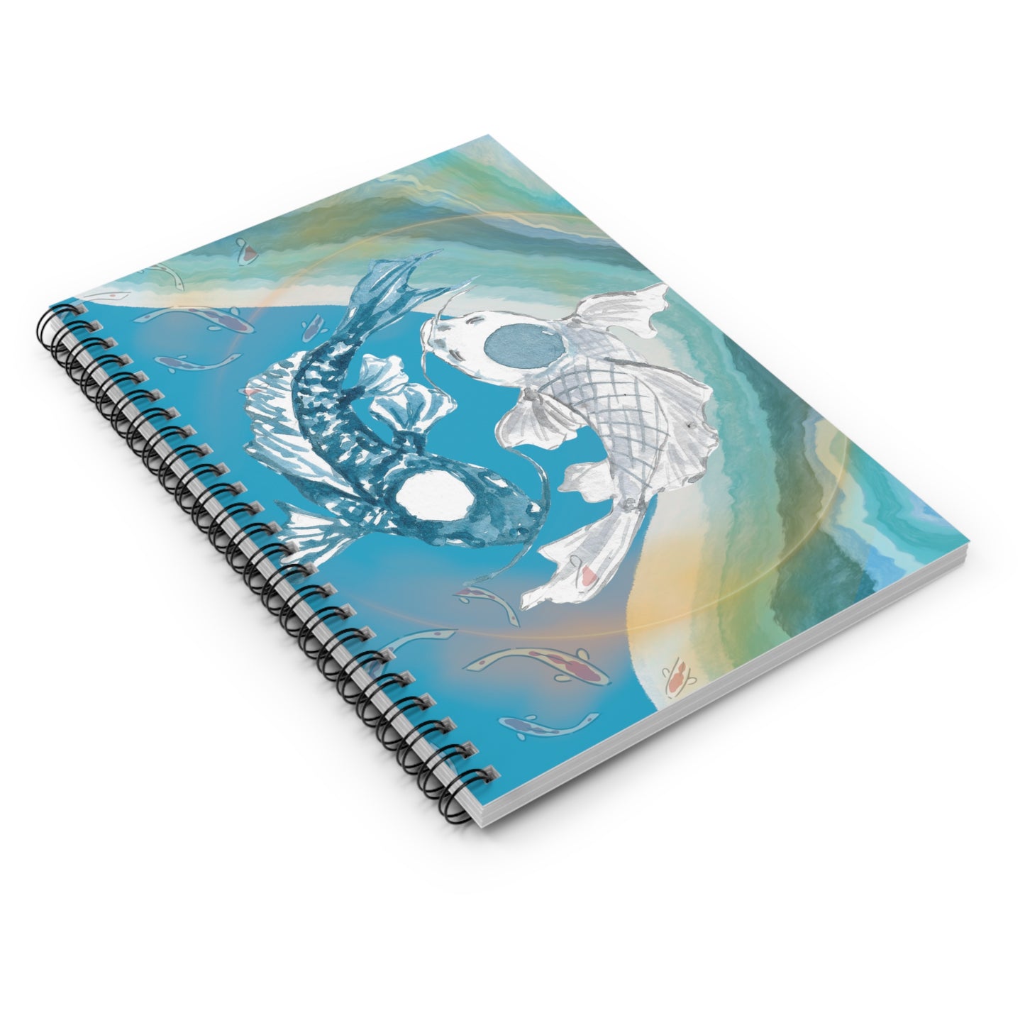 Playing Koi: Spiral Notebook - Log Books - Journals - Diaries - and More Custom Printed by TheGlassyLass