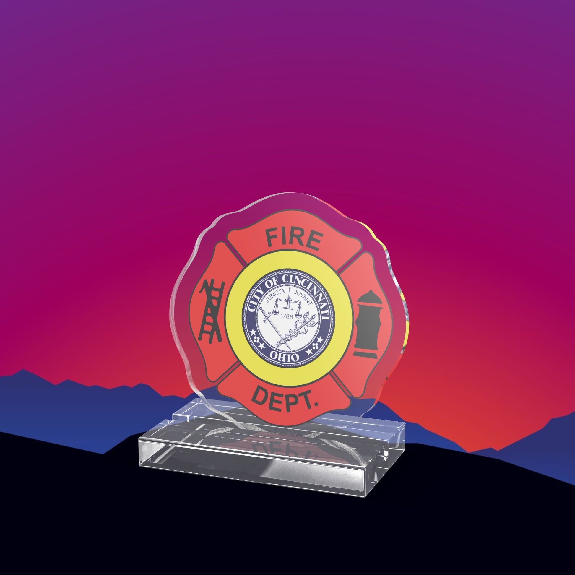 Cincinnati Fire Department Acrylic Standee by TheGlassyLass.com