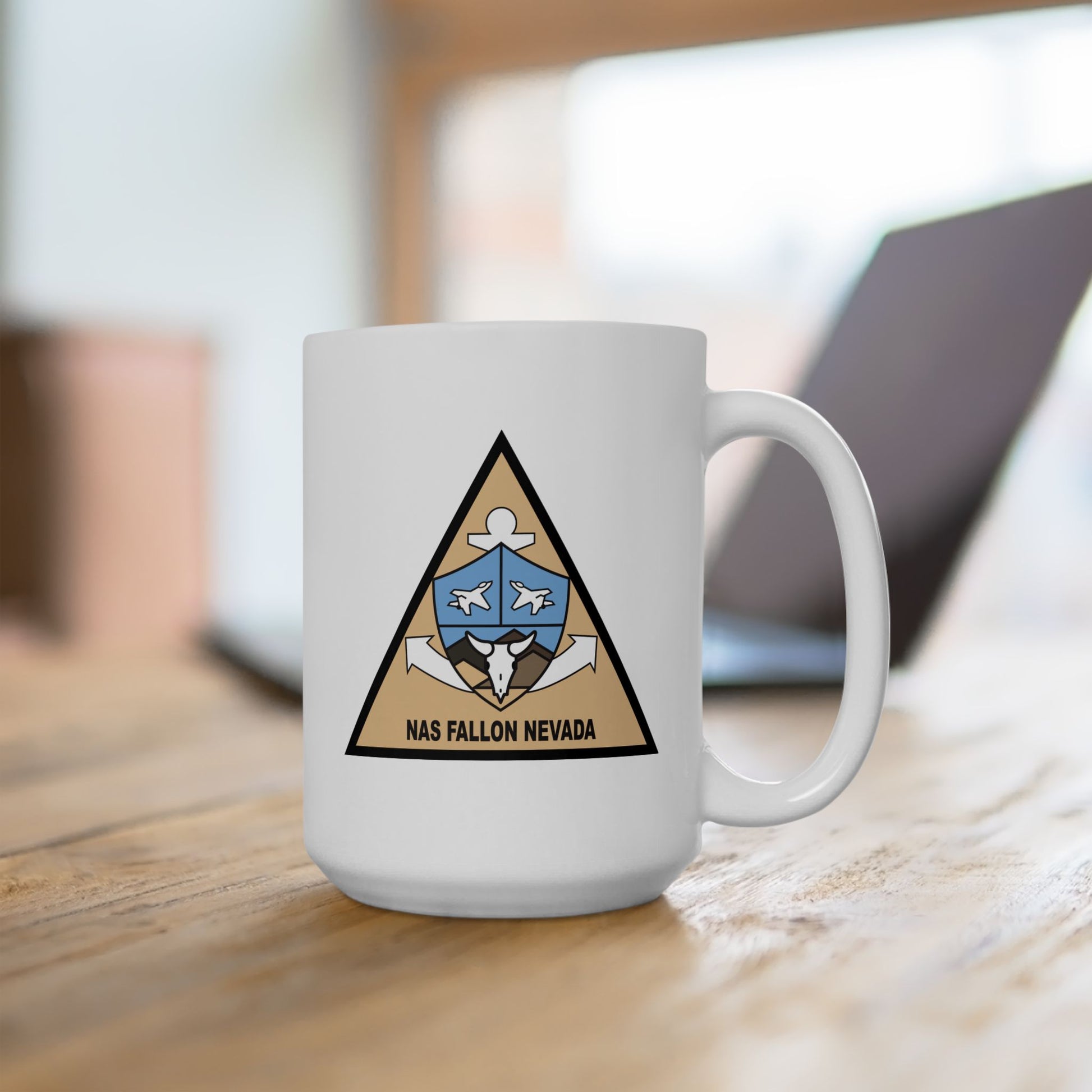 Naval Air Station Fallon Coffee Mug - Wrap Print White Ceramic 15oz - by TheGlassyLass.com