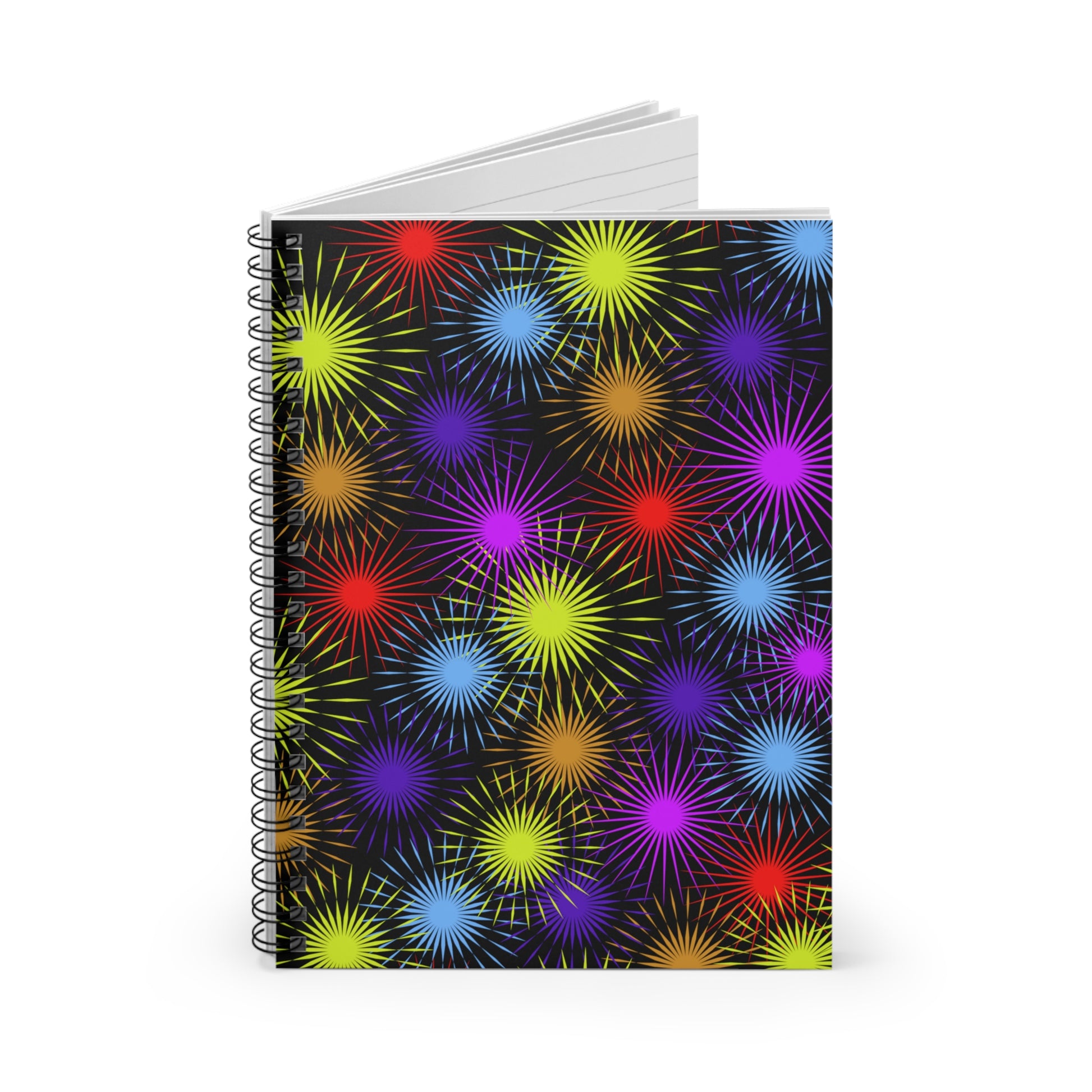 Starburst Fireworks: Spiral Notebook - Log Books - Journals - Diaries - and More Custom Printed by TheGlassyLass