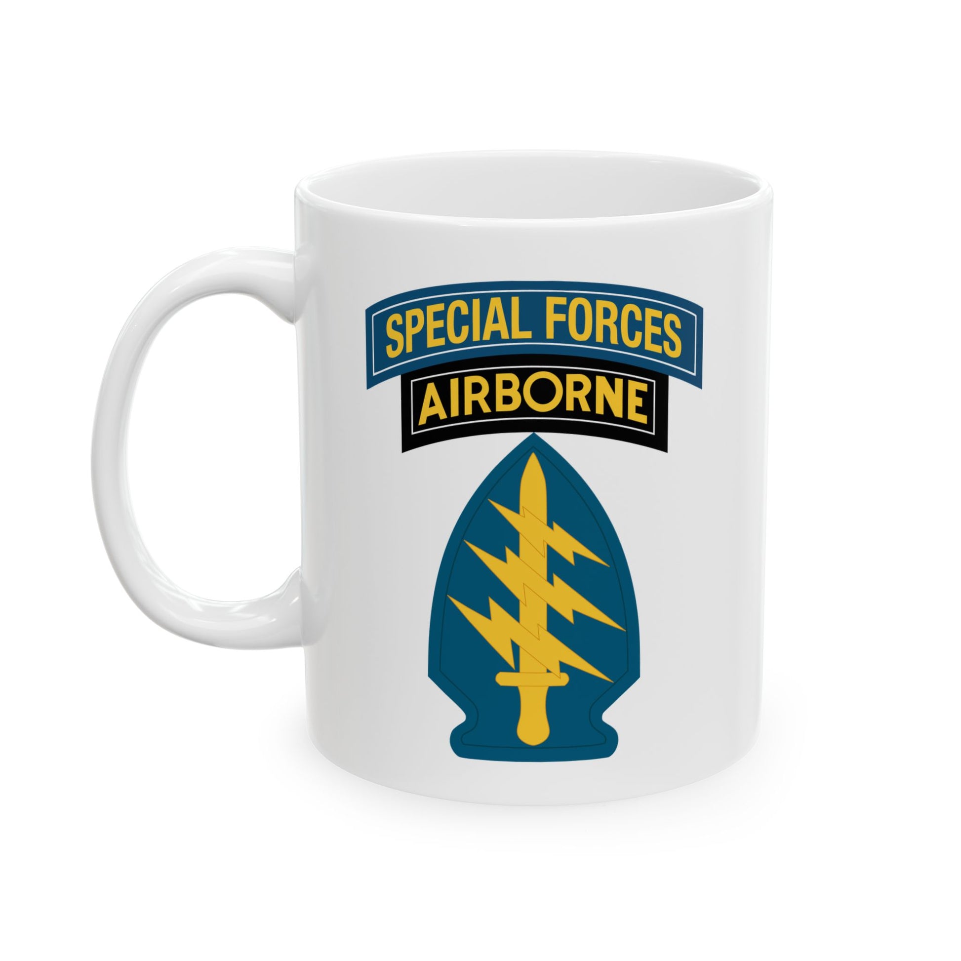 Special Forces Airborne Coffee Mug - Double Sided Print, White Ceramic, 11oz by TheGlassyLass.com