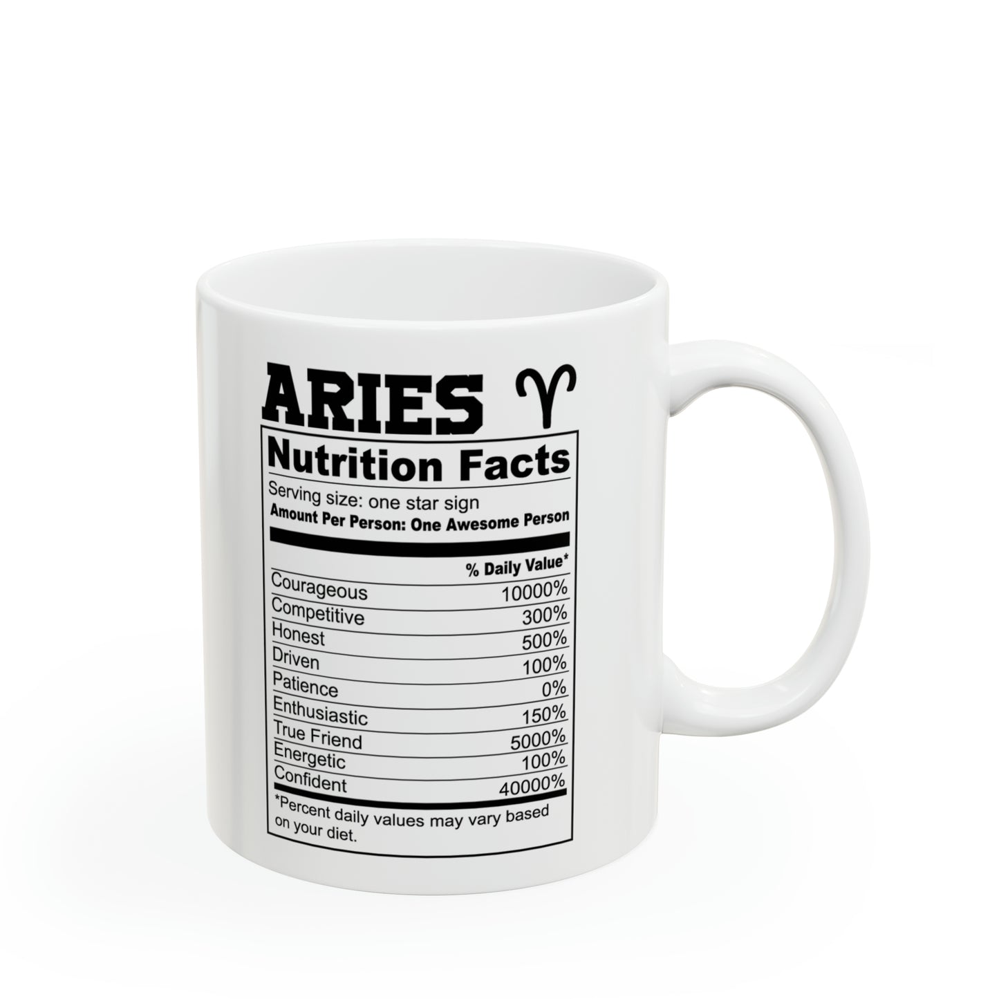 Aries Tarot Card Coffee Mug Custom Printed by TheGlassyLass.com Microwave Oven & Dishwasher Safe